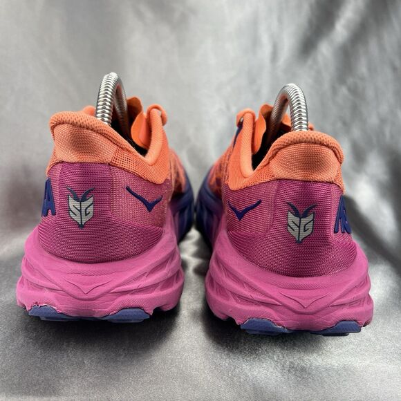 Hoka Speedgoat 5 Trail Running Shoes Women’s 9 B Fuchsia Pink Camellia Orange - Picture 10 of 17